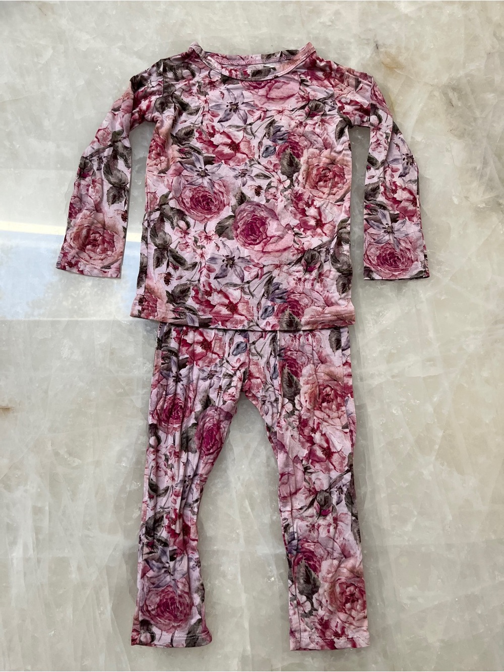 Posh Peanut Pink Floral Long Sleeve Pajama Set